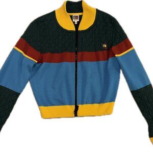 Colorblock Zip-up Sweater by I'm Isola Marras M